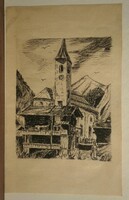 Ismeretlen (20.sz.közepe) : Hegyvidéki templom