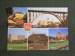 Képeslap,Veszprém megye,Tapolca,Ajka,Sümeg,Várpalota látkép,részlet,1985-