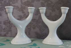 Dupla karos porcelán gyertyatartók