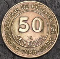 Peru 50 céntimo, 1988.