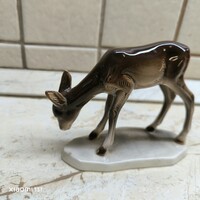 Porcelán őzike,figurális szobor  eladó! 14 cm