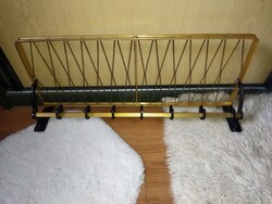 Fogas , kalaptartó mid century arany színű alumínium akasztó
