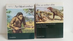 Élet az ember előtt és Az őskori ember . 2db képes lexikon, szép állapotban