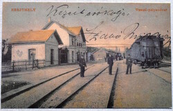 Keszthely - Vasúti-pályaudvar   / nosztalgia képeslap a M. Államvasutak kiadásában