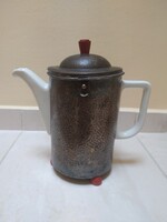 Art deco kávé kiöntő, ezüstözött, jelzett, szép állapotban 1930- as, 22 cm