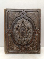 Antique Carved Wooden Photo Album with 145 Photos 333 2052