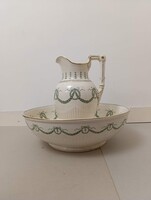Antik empire empír stílus fürdőszoba 2 darab porcelán mosdó készlet lavór és kancsó 313 2048