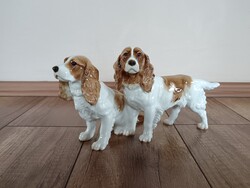 Antik Hutschenreuther porcelán spániel kutyák