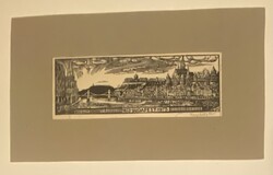 Varga Mátyás - Budapest - fametszet, jelzett, paszpartuban