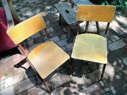 Régi csővázas óvodai iskolai gyerek szék, retro iskolai szék