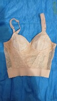 75 C vintage testszínű csipkés nejlon melltartó, Rago