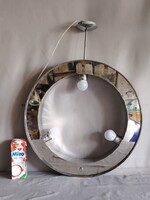 Hatalmas 65 cm Italy króm design lámpa ALKUDHATÓ