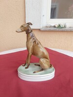 Zsolnay nagy méretű Agár..27 cm,,,Hibátlan.