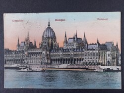 Antik képeslap - Budapest  Parlament 1911 - 3.N.M.Bp