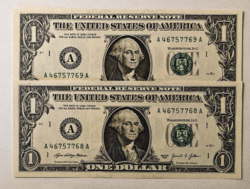 Amerikai Egyesült Államok 1 dollar 2021 UNC SORSZÁMKÖVETŐ