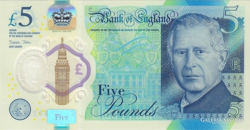Egyesült Királyság 5 font 2023 UNC POLYMER SORSZÁMKÖVETŐ