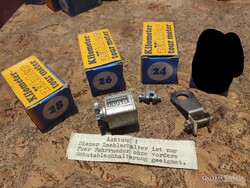 Retro új bicikli kilométerszámláló dobozában többféle darabra kerékpár szocreál bmx csepel