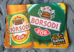 Pénzvisszaadó bolti /kocsmai  tálca szép állapotban (Borsodi sör reklám)