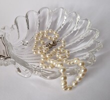 Csodás art deco valódi gyöngysor ezüst kapoccsal