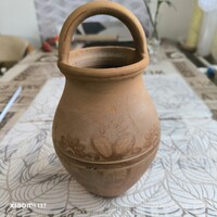 Retro kerámia füles köcsög,kancsó, tároló edény eladó!