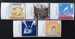 Ang1571-5sz / Anglia 1995 Béke és szabadság bélyegsor postatiszta ívszéli
