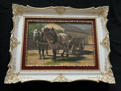 Pállya Celesztin (1864 - 1948): Igás Lovak
