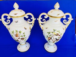 Herendi porcelán Rothschild fedeles váza pár  6490/RO