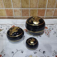 Lakkozott Fa Keleti Dobozok (3 db egyben)