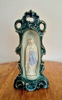 Antik keresztény porcelán Mária szobor 14 cm