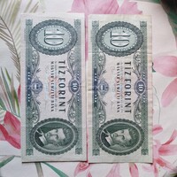 1975-ös papír 10 forintos eladó.