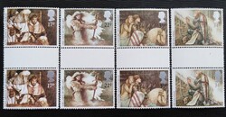 Ang1039-42ivkp / Anglia 1985 Artúr legendák bélyegsor postatiszta ívközéprészes párok