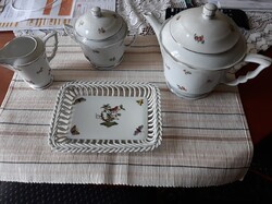 Herendi porcelán tál, kiöntő
