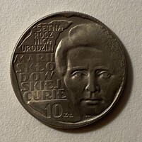Lengyelország -10 Zloti - Marie Sklodowska Curie 100. évforduló
