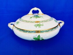Herendi porcelán Apponyi mintás főzelékes tál