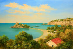 Lantos György: Isola Bella, Taormina 40x60 cm