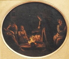 Német festő alkotása az 1700-as évekből. Eredeti festmény, eredetiség igazolással!