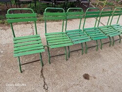 Retro csővázas kerti szék régi vendéglátós székek antik őssuecsukhato kültéri székek