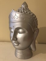 Hatalmas ezüst Buddha fej