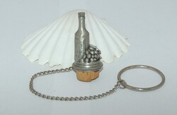 Vintage stílusú, ónból készült borosüveg dugó