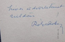 D206939 Dr. Róka Róbert közgazdász által írt lap Filipszky Zoltán MNB igazgatónak Königstein 1960k
