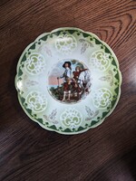 I .Károly Anglia királya  porcelán tányéron vadászat közben.