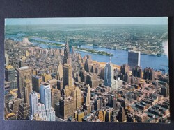 Régi képeslap USA New York City - Empire State Building-ből nézve 1958