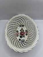 Hollóházi porcelán áttört tálka. 5195