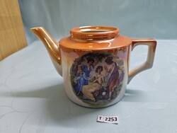 T2253 Zsolnay jelenetes teakiöntő 13 cm