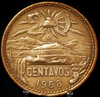 Mexikó 20 centavo, 1968 C08C2