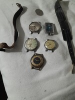 5db os óra csomag régi retro 2 szíj bör viseletes.karórák nem mükődnek