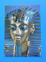 Képeslap egyiptomi múzeumból - Tutanhamon arany maszk