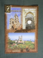 Képeslap,Zsámbék,mozaik,Templom rom  látkép,részlet, 2005-