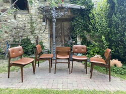 Mid Century Dán Design Székek Teak