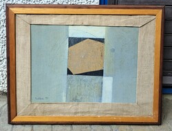 SZALKAI KÁROLY: A motívum, 1991 (olaj, vászon) KIÁLLÍTOTT KÉP - győri festő, 1990-es évek